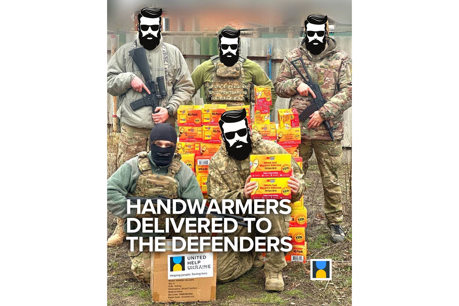 Hand warmers delivered to the defenders: report from Civilians HELP and Those on the frontlines