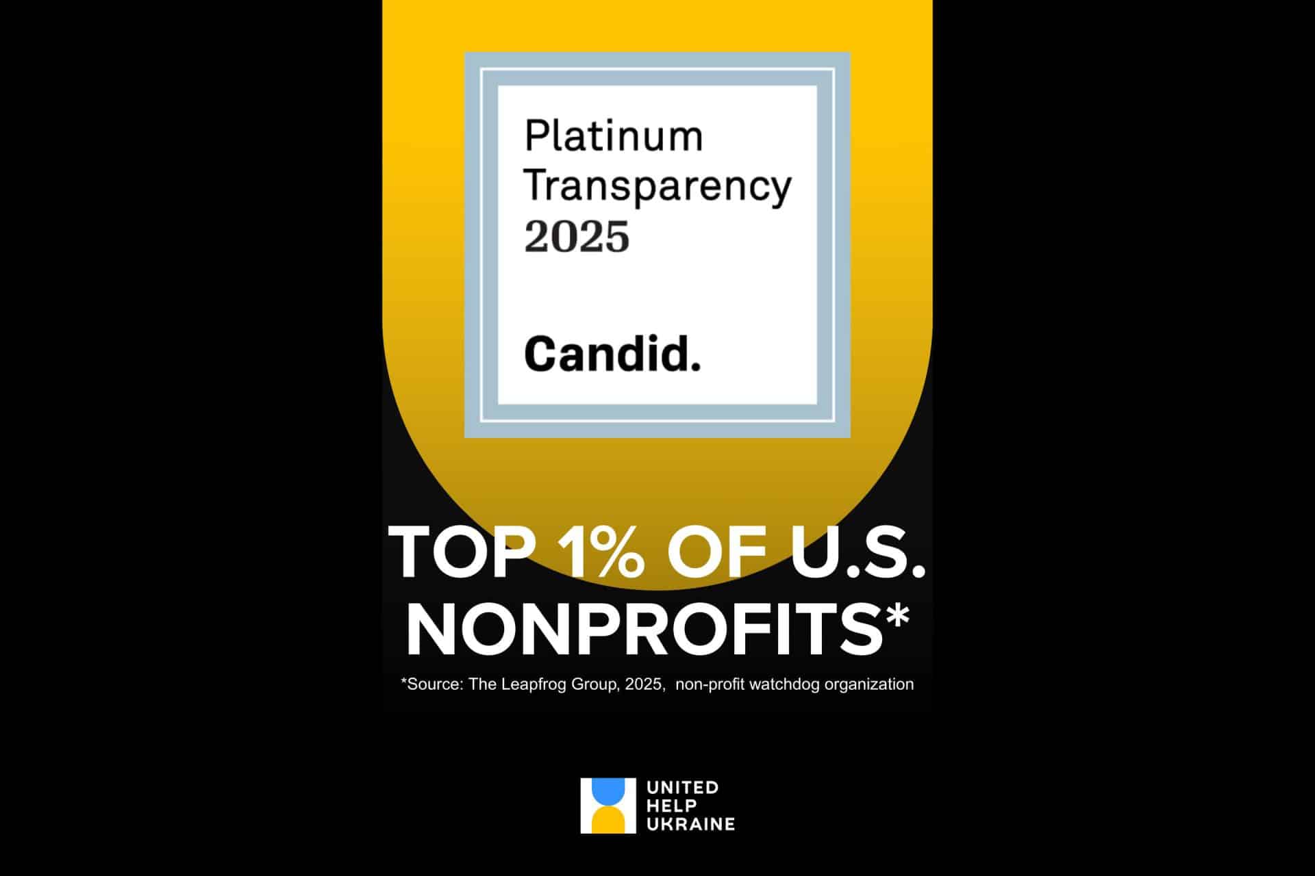 Platinum transparency 2025 award by Candid sticker with Civilians HELP;s logo.
